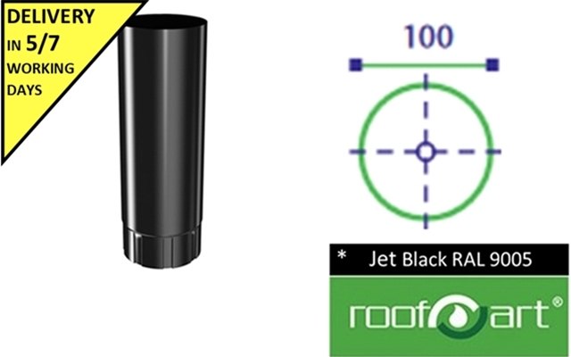 100mm Prelaq Jet Black RAL 9005