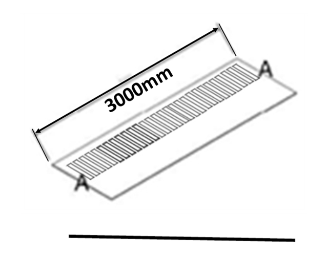 SV1/240/3M/PPC - 240mm Flat Soffit - 3 Metre Length, come with Vented Section and Internal Union  - PPC Finish