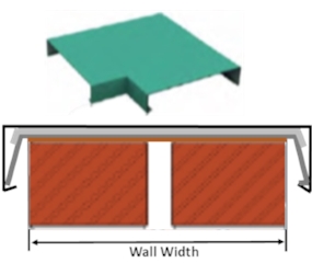 WW170/A90/PPC - 170mm Wall Width Coping, 90° Angle, comes with EPDM Tape, Union Clip & Fixing Strap - PPC Finish