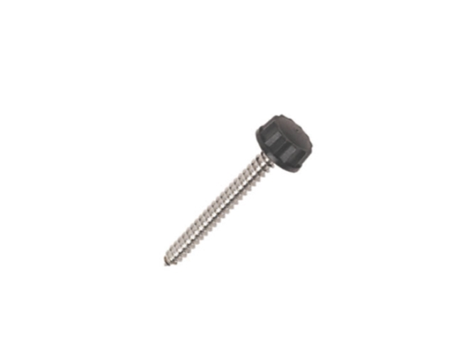 FC65 - UPVC 'Cast Look' Black 12 Gauge x 65mm Fixings - Pack  of 10 - For use with Soil Pipe Sockets & Pipe Clips