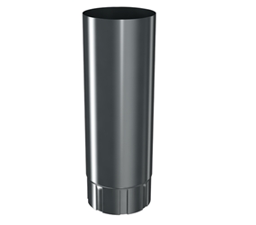 STR87/3M/IG - 87mm  Round  3 Metre Downpipe - Iron Grey RAL 7011 