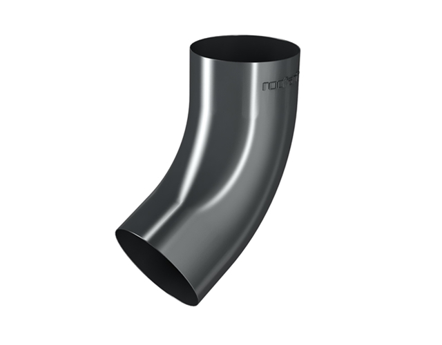 STR87/B/60/AG - 87mm Steel  Round  60° Pipe Bend   - Anthracite Grey RAL 7016 
