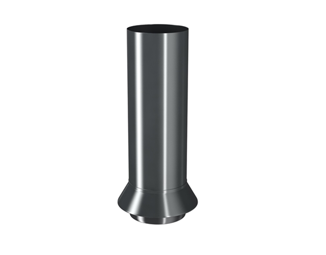 STR87/DC/AG - 87mm Steel  Round Drain Connector  - Anthracite Grey RAL 7016 