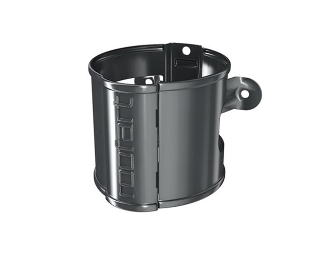 STR87/PH/AG - 87mm Steel  Round Down Pipe Holder  - Anthracite Grey RAL 7016 