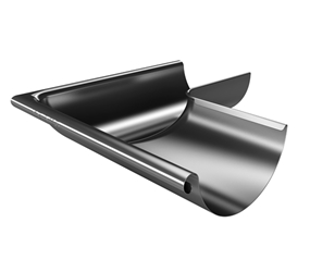 STH150/EA90/GF - 150mm Steel Half Round 90° External Gutter Angle- Galvanised Steel 