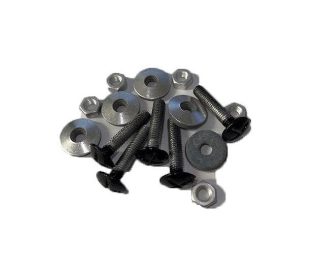 NBW100/PPC - M6 x 20mm Powder Coated, Aluminium Nut, Bolt & EPDM Washer/Seal - Pack of 100 No.